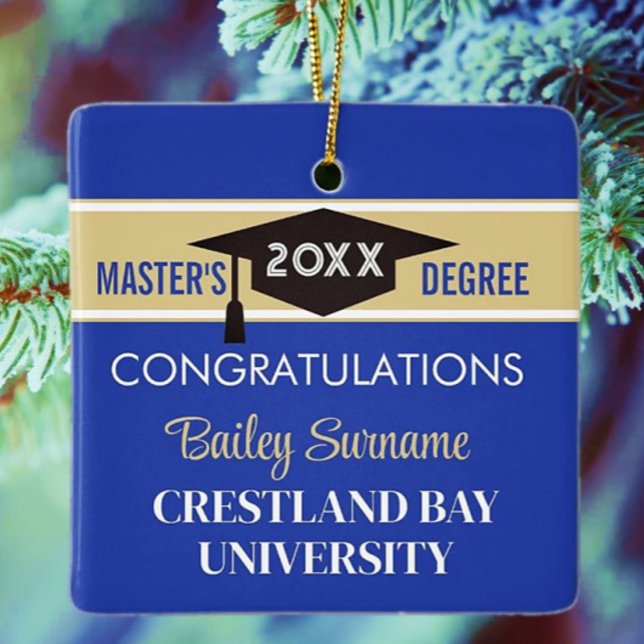 Ornement En Céramique Félicitations Master Degree (Créateur téléchargé)