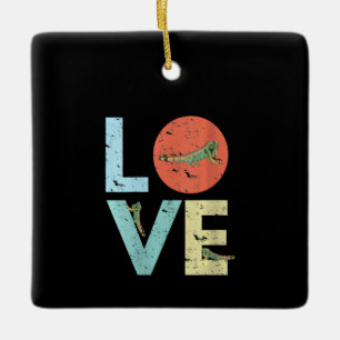 Ornement En Céramique Femme Iguana Lover Cadeau Iguana Maman Papa Reptil