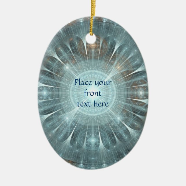 Ornement En Céramique Fenêtre de la cathédrale de Noël (Devant)