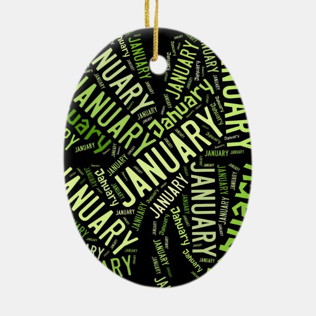 Ornement En Céramique Fermeture feuille quatre janvier (Dos)