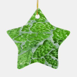 Ornement En Céramique Festive Chic Parties scintillant Green Stone Étinc
