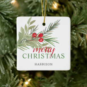 Ornement En Céramique Festive Peace On Earth 3 Photos