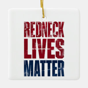 Ornement En Céramique Fête Américaine Redneck Matière 4 Juillet États-Un