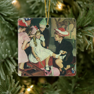 Ornement En Céramique Fête d'anniversaire vintage, Épingler la queue sur