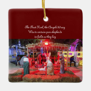 Ornement En Céramique fete de la crèche. les gars sur les téléphones por