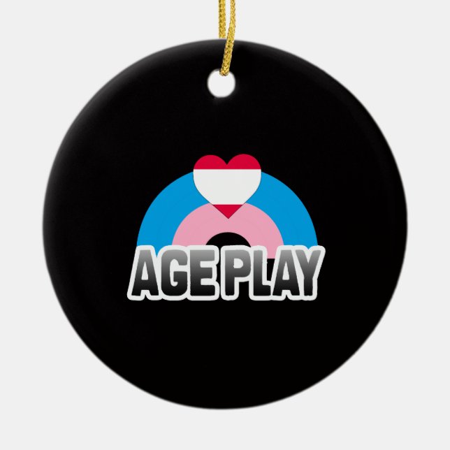 Ornement En Céramique Fierté de jeu d'âge (Devant)