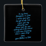 Ornement En Céramique Fille drôle en droit à ma chère fille en droit<br><div class="desc">Fille drôle en droit à ma chère fille en droit</div>