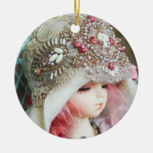 Ornement En Céramique Fille victorienne