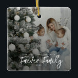 Ornement En Céramique First Christmas Adopted Ceramic Ornament<br><div class="desc">These family holiday ornaments are perfect for a personalized holiday present.</div>