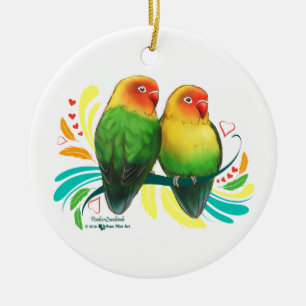 Ornement En Céramique Fischer Lovebirds