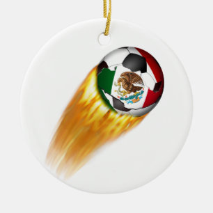 Ornement En Céramique Flammer le ballon de football mexicain