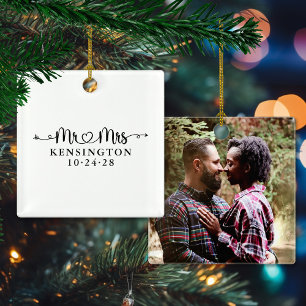 Ornement En Céramique Flèches Coeur mariage Nouveau marié Fiançailles Ph