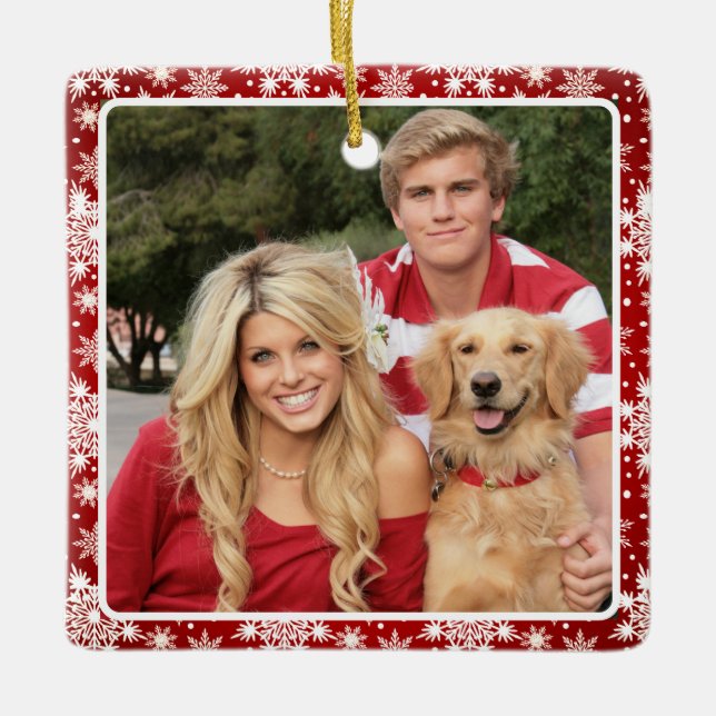 Ornement En Céramique Flèches traditionnelles rouges et blanches (Devant)