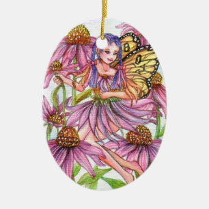 Ornement En Céramique Fleur de cône pourpre