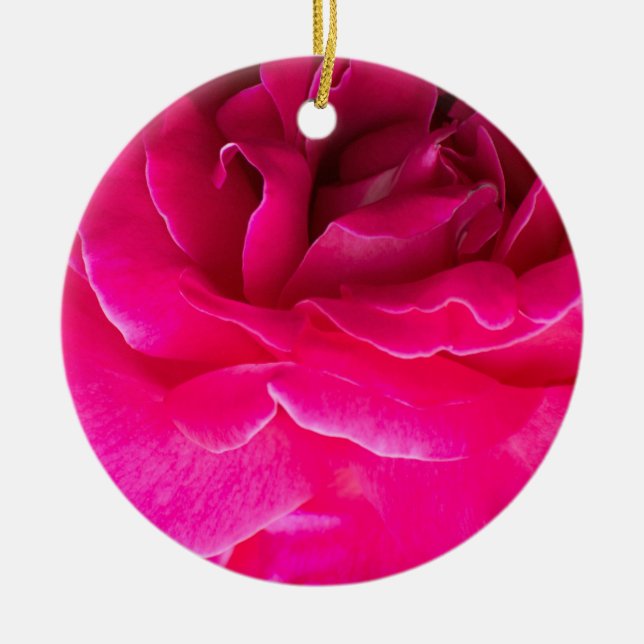 Ornement En Céramique Fleur rose (Devant)