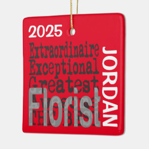 Ornement En Céramique Fleuriste Extraordinaire PERSONNALISÉ