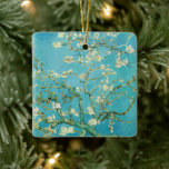 Ornement En Céramique Fleurs d'amandes | Vincent van Gogh<br><div class="desc">Almond Blossoms (1890) de l'artiste néerlandais Vincent van Gogh (1853-1890). Le tableau de Van Gogh's Almond Blossoms présente des fleurs blanches délicates dressées contre un ciel turquoise vibrant, symbolisant une nouvelle vie et un renouveau. Inspiré de l'art japonais, les branches élégantes et les lignes fluides créent un sentiment de sérénité...</div>