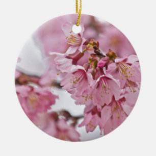Ornement En Céramique Fleurs de cerisier Sakura rose pâle