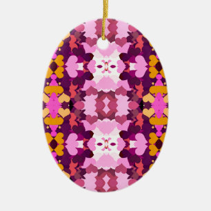 ORNEMENT EN CÉRAMIQUE FLEURS DE JARDIN NATURE