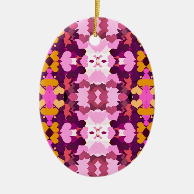 ORNEMENT EN CÉRAMIQUE FLEURS DE JARDIN NATURE (Devant)