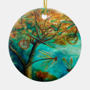 Ornement En Céramique Flirt de libellule