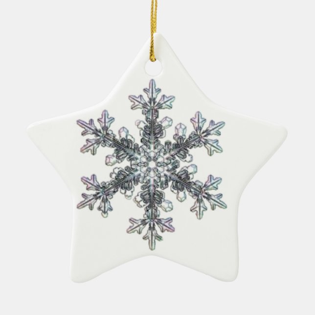 Ornement En Céramique Flocon de neige (Devant)