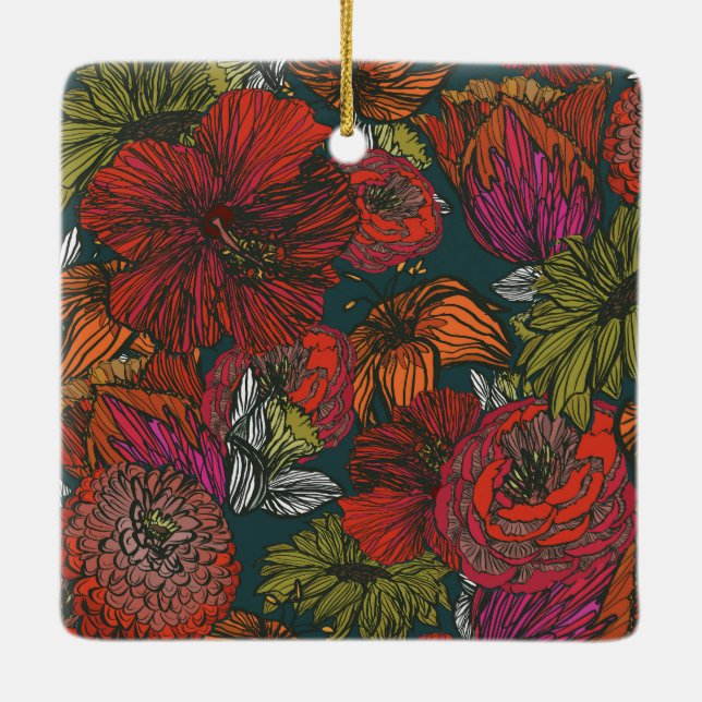 Ornement En Céramique Flower Medley (Dos)