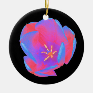 Ornement En Céramique Fluorescent Tulipe Personnalisée Anniversaire