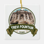 Ornement En Céramique Fontaine de Trevi Badge Rome Italie<br><div class="desc">Fontaine de Trevi design photoréaliste. La fontaine de Trevi est une fontaine du XVIIIe siècle située dans le quartier de Trevi,  à Rome,  en Italie.</div>