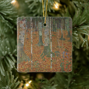 Ornement En Céramique Forêt de bouleaux par Gustav Klimt, Art Nouveau vi