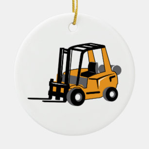ORNEMENT EN CÉRAMIQUE FORKLIFT