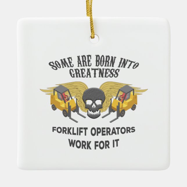 Ornement En Céramique Forklift (Devant)