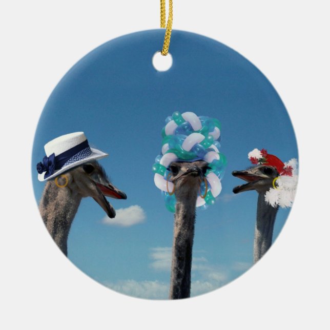 Ornement En Céramique Fou Casquette Day aux courses (Devant)