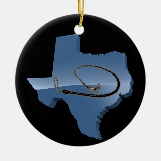 ORNEMENT EN CÉRAMIQUE FOUET DU TEXAS (Devant)