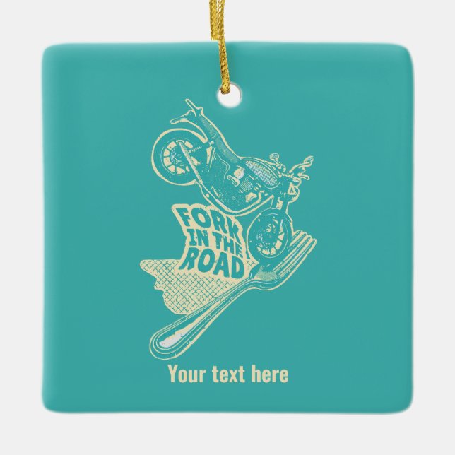 Ornement En Céramique Fourche dans le crash de moto routier (Devant)