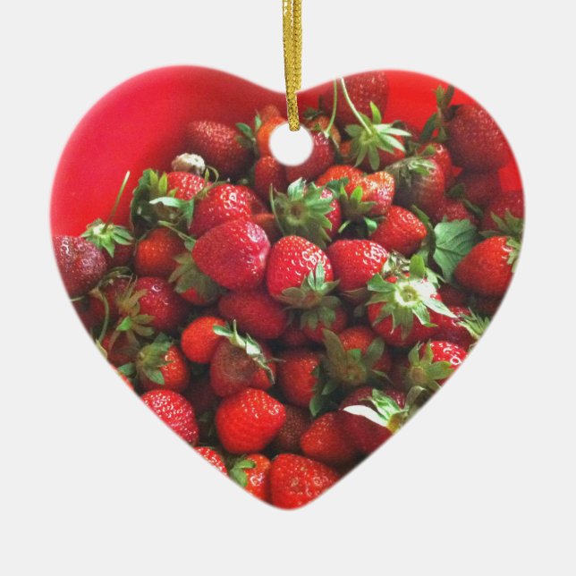 Ornement En Céramique Fraises, fruits rouges (Devant)