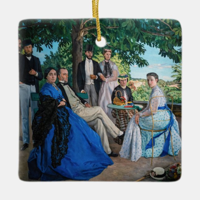 Ornement En Céramique Frédéric Bazille - La Réunion Familiale (Devant)