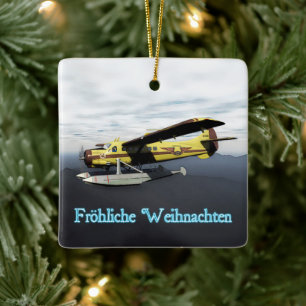 Ornement En Céramique Froehliche Weihnachten - de Havilland DH3-C Otter