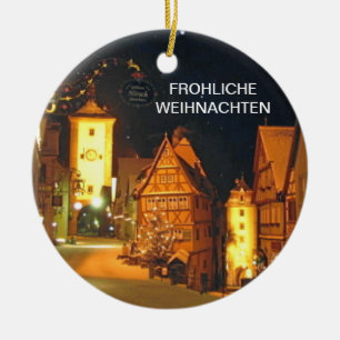 ORNEMENT EN CÉRAMIQUE FROHLICHE WEIHNACHTEN (JOYEUX NOËL)