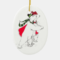 Funny Alaska Wildlife Noël Oval Ornament