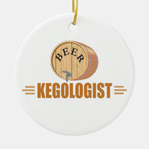 Ornement En Céramique Funny Beer Keg
