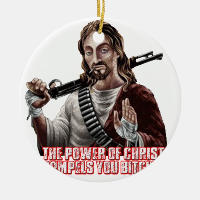 Ornement En Céramique Funny jesus (Devant)