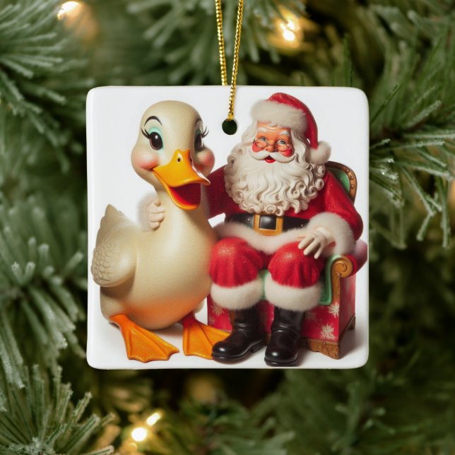 Ornement En Céramique Funny Pekin Christmas Duck Ornament (Arbre)