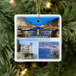 Ornement En Céramique FVG026 TRIESTE, Mosaïque, Italie,