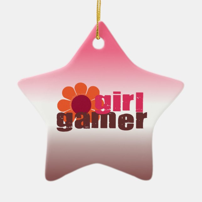Ornement En Céramique Gamer fille (Devant)