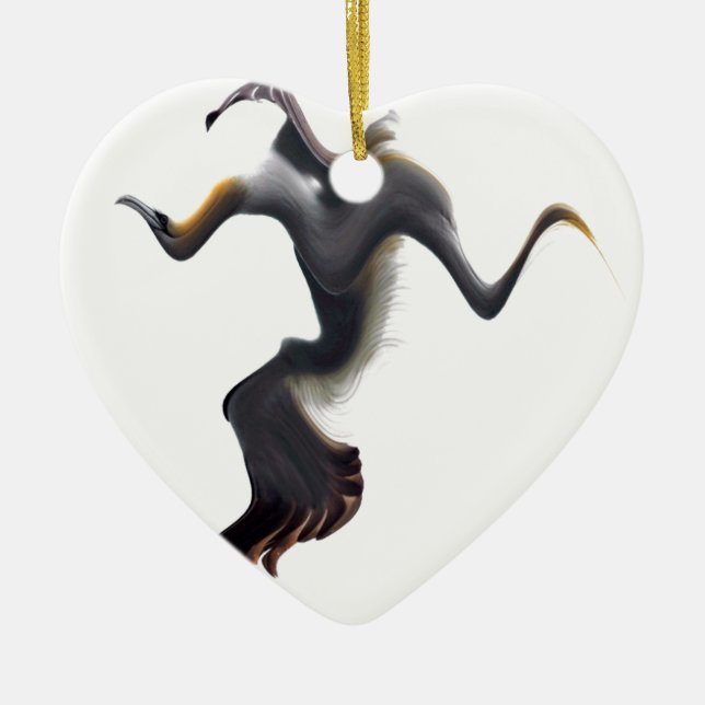 Ornement En Céramique Gannets-Oiseau de mer Abstrait (Devant)