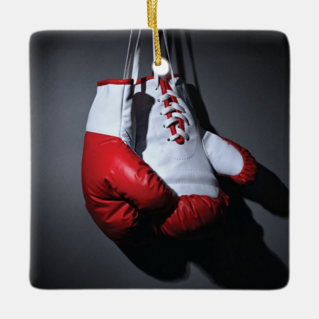 Ornement En Céramique Gants de boxe  (Devant)