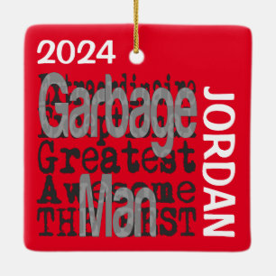 Ornement En Céramique Garbage Man Extraordinaire CUSTOM