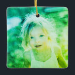 Ornement En Céramique Garde photo simple pour enfants<br><div class="desc">Do-it-yourself et customisez facilement avec vos propres images cette Personnalité Simple Enfants Photo vert Noël Arc en Ciel Keepsaké Ornement céramique. Ajoutez un format photo customisé : portrait vertical, paysage horizontal, carré. Créez votre propre cadeau photo de conservation unique pour la famille, les enfants, les grands-parents, les amis. Concevez votre...</div>