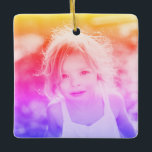 Ornement En Céramique Garde photo simple pour enfants<br><div class="desc">Do-it-yourself et customisez facilement avec vos propres images cette Personnalité Simple Enfants Photo Arc en Ciel Arc-en-Ciel Garde Ornement en Céramique. Ajoutez un format photo customisé : portrait vertical, paysage horizontal, carré. Créez votre propre cadeau photo de conservation unique pour la famille, les enfants, les grands-parents, les amis. Concevez votre...</div>